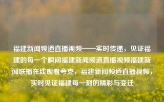 福建新闻频道直播视频——实时传递，见证福建的每一个瞬间福建新闻频道直播视频福建新闻联播在线观看夸克，福建新闻频道直播视频，实时见证福建每一刻的精彩与变迁，福建新闻频道直播视频，实时见证福建每一刻的精彩变迁