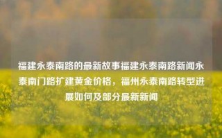 福建永泰南路的最新故事福建永泰南路新闻永泰南门路扩建黄金价格，福州永泰南路转型进展如何及部分最新新闻，永泰南路的最新变革与转型进展新闻