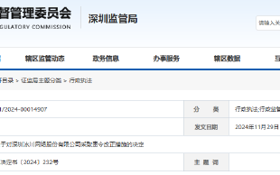 公司治理、财会核算均不规范 冰川网络遭深圳证监局责令改正
