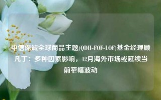 中信保诚全球商品主题(QDII-FOF-LOF)基金经理顾凡丁：多种因素影响，12月海外市场或延续当前窄幅波动