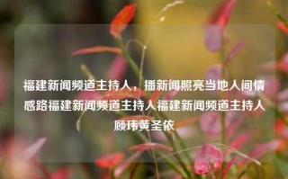 福建新闻频道主持人，播新闻照亮当地人间情感路福建新闻频道主持人福建新闻频道主持人顾玮黄圣依