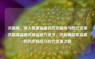 洪新闻，深入探索福建的历史脉络与时代变革洪新闻福建洪榕福建万圣节，洪新闻探索福建的历史脉络与时代变革之路，洪新闻，深入探索福建历史脉络与时代变革之路