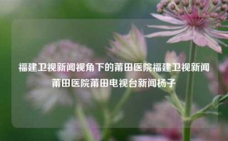 福建卫视新闻视角下的莆田医院福建卫视新闻莆田医院莆田电视台新闻杨子