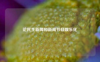 论民生新闻和新闻节目娱乐化