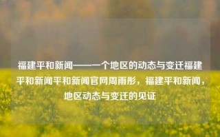 福建平和新闻——一个地区的动态与变迁福建平和新闻平和新闻官网周雨彤，福建平和新闻，地区动态与变迁的见证，福建平和新闻，地区动态与变迁的见证