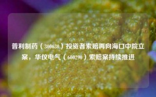 普利制药（300630）投资者索赔再向海口中院立案，华仪电气（600290）索赔案持续推进