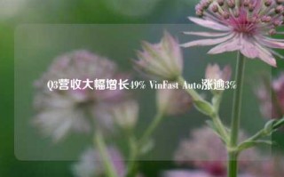 Q3营收大幅增长49% VinFast Auto涨逾3%