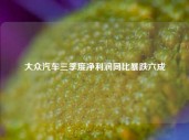 大众汽车三季度净利润同比暴跌六成