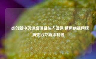 一类创新中药通络明目纳入医保 糖尿病视网膜病变治疗新添利器