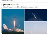 SpaceX完成第200次星链发射任务，马斯克祝贺