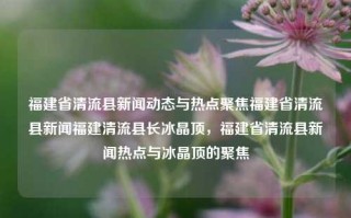 福建省清流县新闻动态与热点聚焦福建省清流县新闻福建清流县长冰晶顶，福建省清流县新闻热点与冰晶顶的聚焦，福建清流县新闻热点及冰晶顶焦点纵览