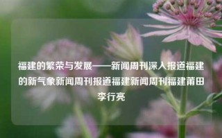 福建的繁荣与发展——新闻周刊深入报道福建的新气象新闻周刊报道福建新闻周刊福建莆田李行亮