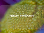 海通证券：政策暖风持续中