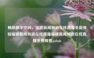 畅游数字空间，福建新闻频道在线直播全新体验福建新闻频道在线直播福建新闻频道在线直播免费观看github