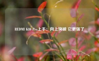 REDMI K80 Pro上手：向上突破 它更强了