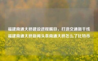 福建南通大桥建设进程瞩目，打造交通新干线福建南通大桥新闻头条南通大桥怎么了比特币