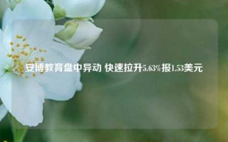 安博教育盘中异动 快速拉升5.63%报1.53美元