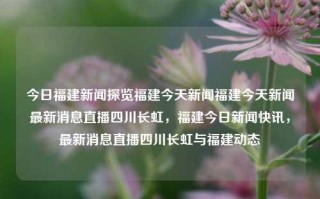 今日福建新闻探览福建今天新闻福建今天新闻最新消息直播四川长虹，福建今日新闻快讯，最新消息直播四川长虹与福建动态，今日川闽资讯简讯，福建最新新闻快报与四川长虹动态同步直播