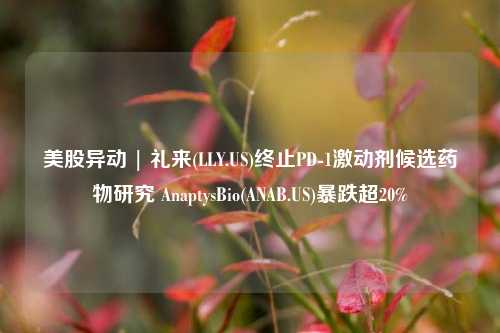 美股异动 | 礼来(LLY.US)终止PD-1激动剂候选药物研究 AnaptysBio(ANAB.US)暴跌超20%