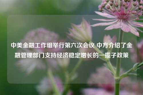 中美金融工作组举行第六次会议 中方介绍了金融管理部门支持经济稳定增长的一揽子政策