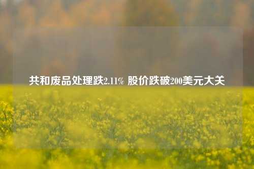 共和废品处理跌2.11% 股价跌破200美元大关