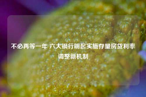 不必再等一年 六大银行明起实施存量房贷利率调整新机制