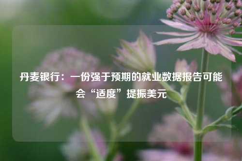 丹麦银行：一份强于预期的就业数据报告可能会“适度”提振美元