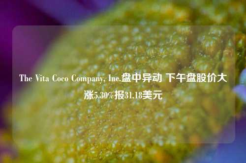 The Vita Coco Company, Inc.盘中异动 下午盘股价大涨5.30%报31.18美元