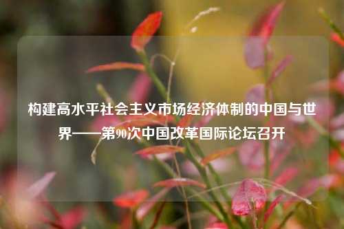 构建高水平社会主义市场经济体制的中国与世界——第90次中国改革国际论坛召开