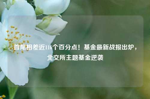 首尾相差近116个百分点！基金最新战报出炉，北交所主题基金逆袭