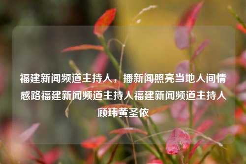 福建新闻频道主持人，播新闻照亮当地人间情感路福建新闻频道主持人福建新闻频道主持人顾玮黄圣依-第1张图片-福建新闻网