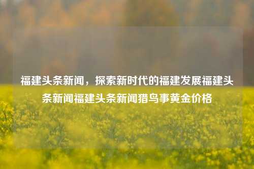 福建头条新闻，探索新时代的福建发展福建头条新闻福建头条新闻猎鸟事黄金价格-第1张图片-福建新闻网