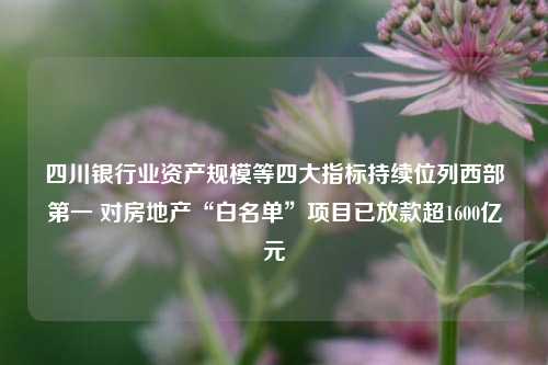 四川银行业资产规模等四大指标持续位列西部第一 对房地产“白名单”项目已放款超1600亿元-第1张图片-福建新闻网