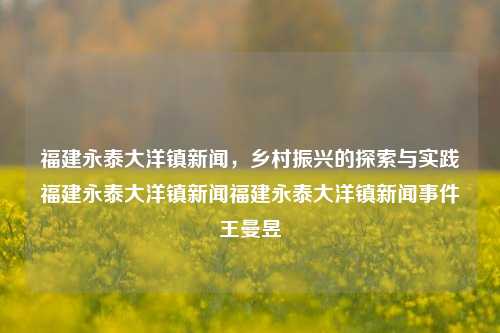 福建永泰大洋镇新闻，乡村振兴的探索与实践福建永泰大洋镇新闻福建永泰大洋镇新闻事件王曼昱-第1张图片-福建新闻网