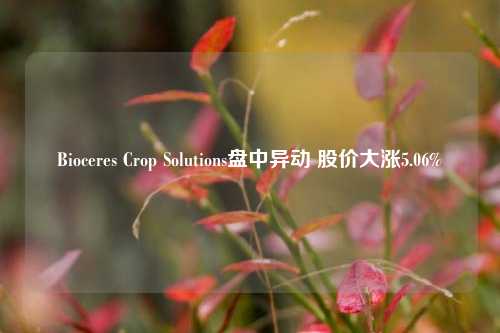 Bioceres Crop Solutions盘中异动 股价大涨5.06%-第1张图片-福建新闻网