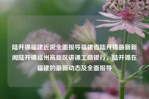 陆开锦福建近况全面报导福建省陆开锦最新新闻陆开锦福州高新区讲课工商银行，陆开锦在福建的最新动态及全面报导，陆开锦在福建的最新动态与全面报导-第1张图片-福建新闻网