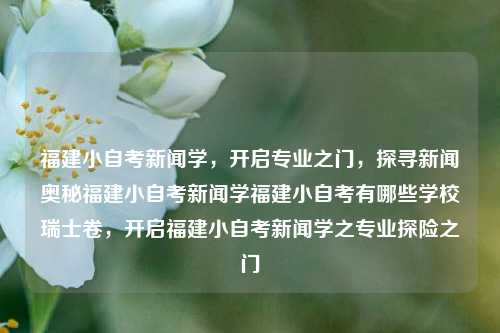 福建小自考新闻学，开启专业之门，探寻新闻奥秘福建小自考新闻学福建小自考有哪些学校瑞士卷，开启福建小自考新闻学之专业探险之门，福建小自考新闻学，探寻专业之门，开启新闻奥秘的探险之旅-第1张图片-福建新闻网