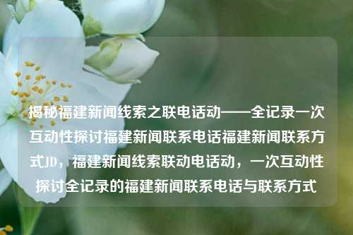 揭秘福建新闻线索之联电话动——全记录一次互动性探讨福建新闻联系电话福建新闻联系方式JD，福建新闻线索联动电话动，一次互动性探讨全记录的福建新闻联系电话与联系方式，福建新闻线索互动平台，一次全记录的联电话动及新闻联系方法揭示-第1张图片-福建新闻网