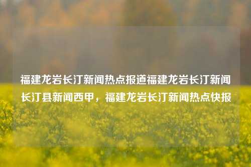 福建龙岩长汀新闻热点报道福建龙岩长汀新闻长汀县新闻西甲，福建龙岩长汀新闻热点快报，福建龙岩长汀新闻热点快报-第1张图片-福建新闻网