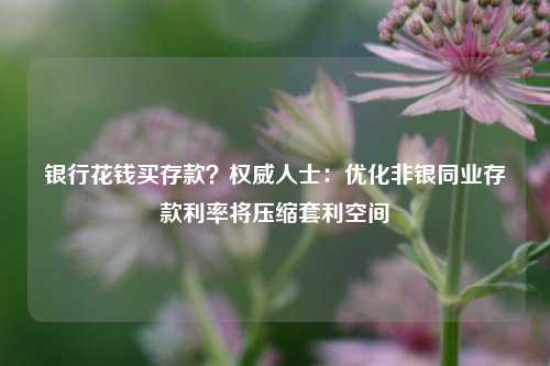 银行花钱买存款？权威人士：优化非银同业存款利率将压缩套利空间-第1张图片-福建新闻网