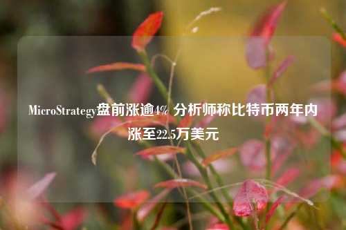 MicroStrategy盘前涨逾4% 分析师称比特币两年内涨至22.5万美元-第1张图片-福建新闻网