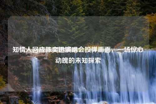 知情人回应陈奕迅演唱会投弹画面，一场惊心动魄的未知探索