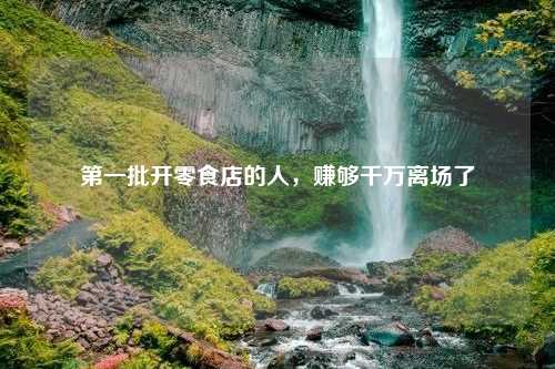 第一批开零食店的人，赚够千万离场了