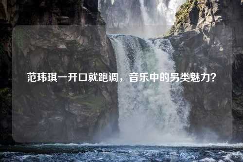 范玮琪一开口就跑调，音乐中的另类魅力？